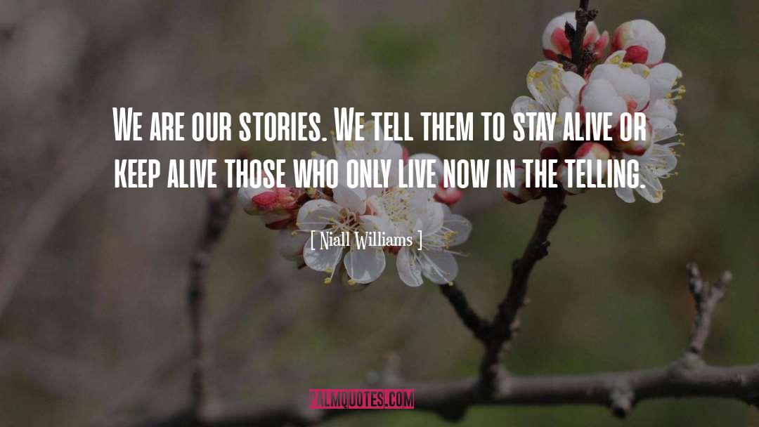 Niall Williams Quotes: We are our stories. We