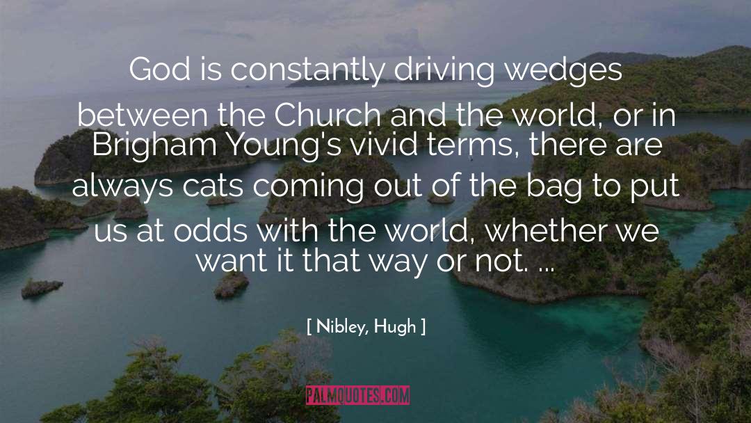 Nibley, Hugh Quotes: God is constantly driving wedges