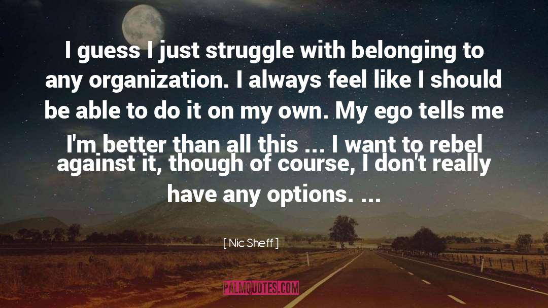 Nic Sheff Quotes: I guess I just struggle