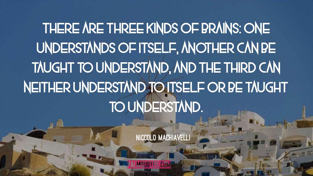 Niccolo Machiavelli Quotes: There are three kinds of