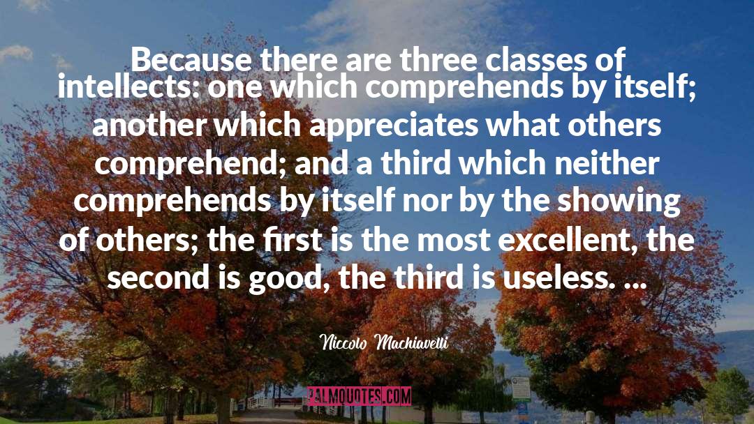 Niccolo Machiavelli Quotes: Because there are three classes