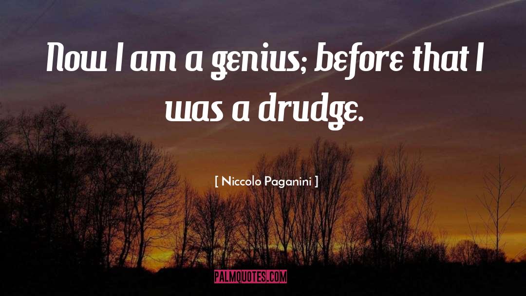 Niccolo Paganini Quotes: Now I am a genius;
