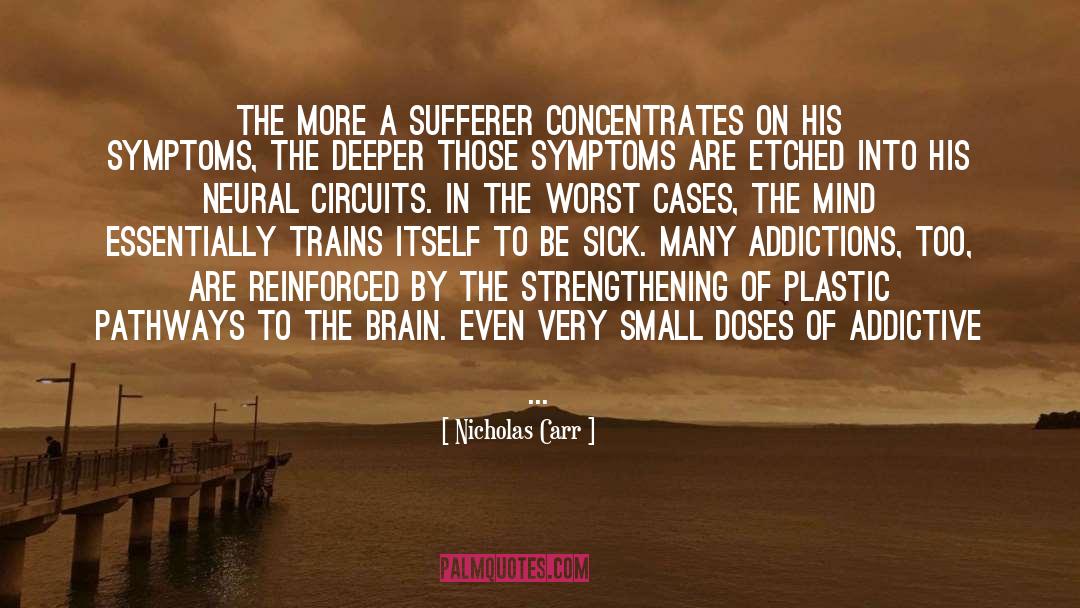 Nicholas Carr Quotes: The more a sufferer concentrates