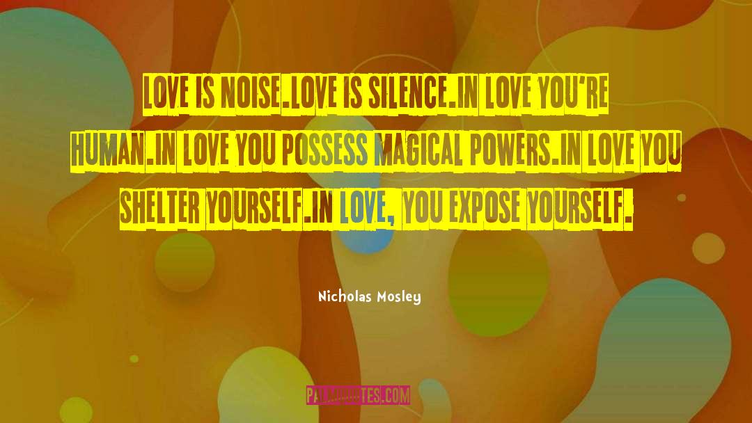 Nicholas Mosley Quotes: Love is Noise.<br />Love is