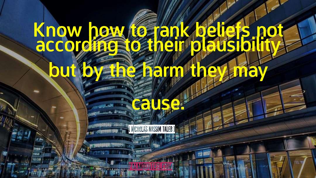 Nicholas Nassim Taleb Quotes: Know how to rank beliefs