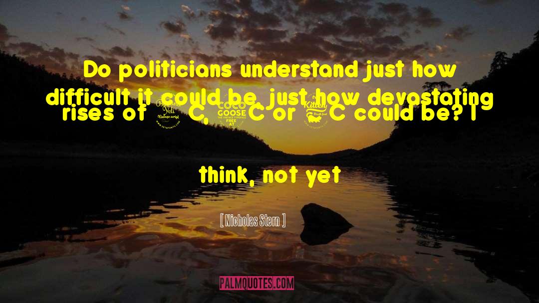 Nicholas Stern Quotes: Do politicians understand just how