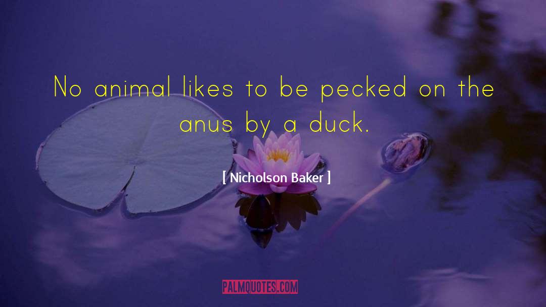 Nicholson Baker Quotes: No animal likes to be