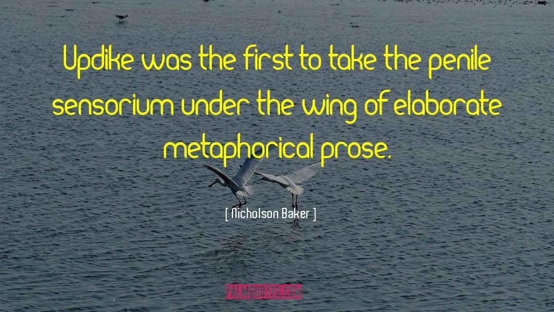 Nicholson Baker Quotes: Updike was the first to