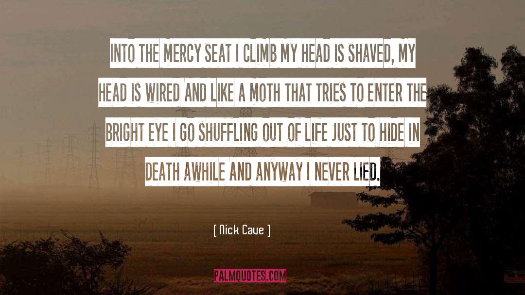 Nick Cave Quotes: Into the mercy seat I