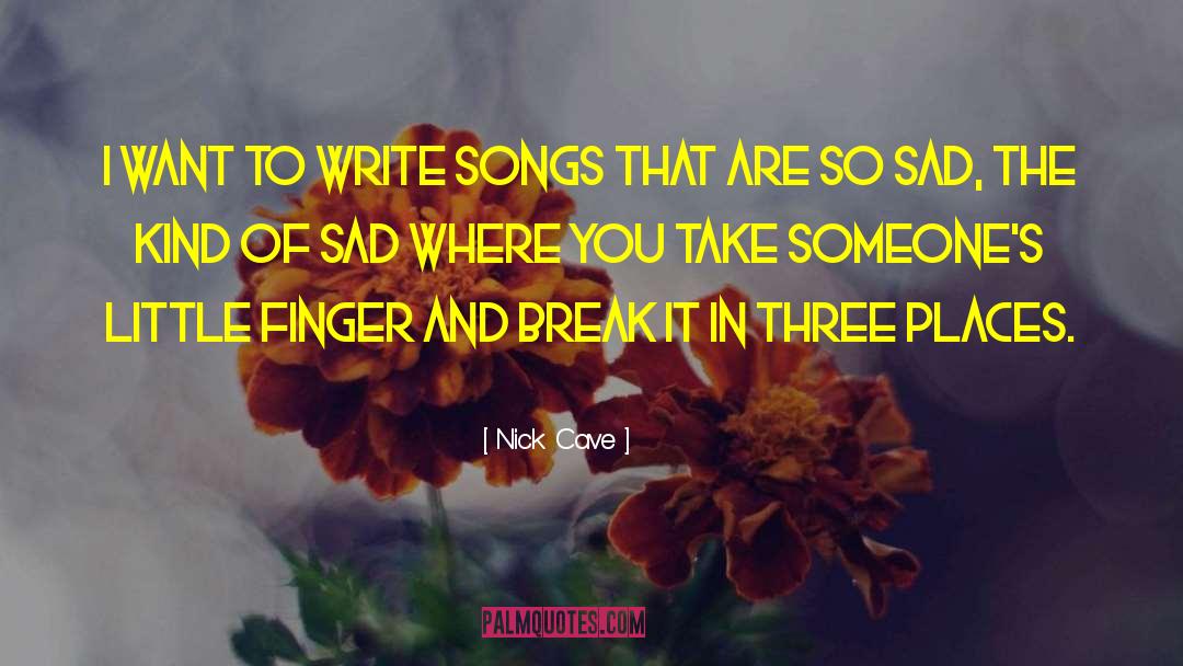 Nick Cave Quotes: I want to write songs