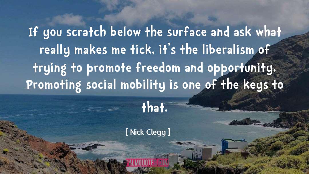 Nick Clegg Quotes: If you scratch below the