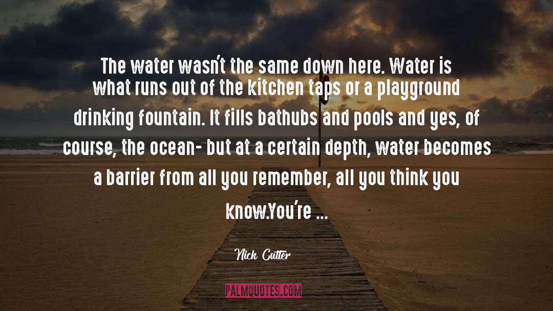 Nick Cutter Quotes: The water wasn't the same