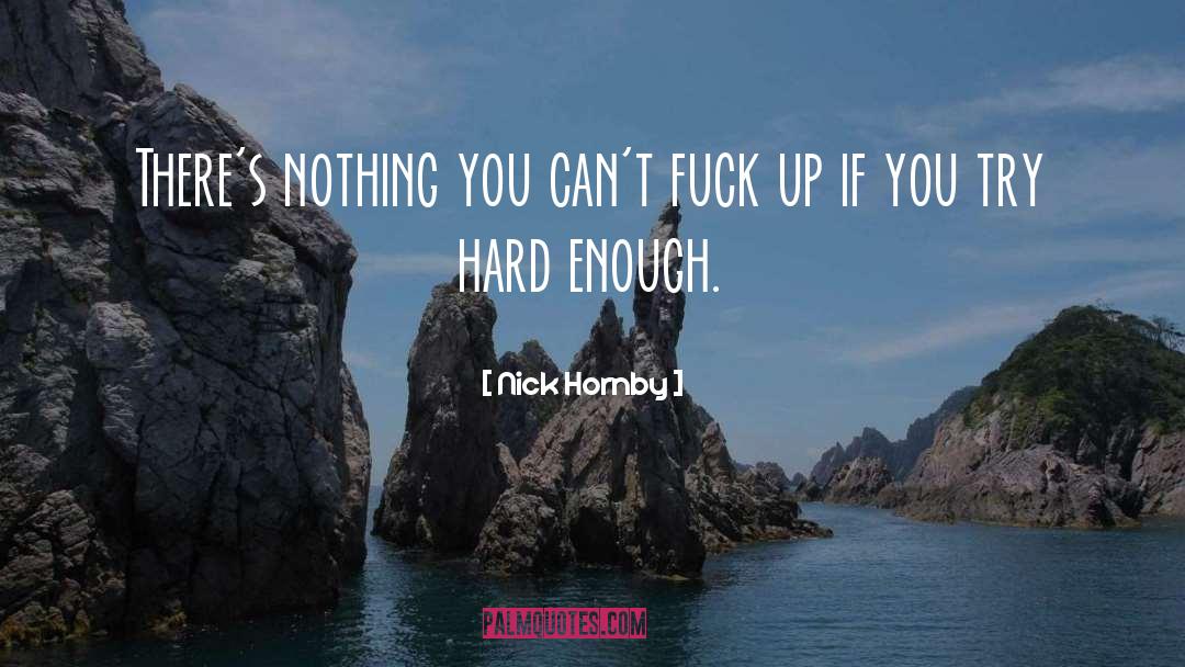 Nick Hornby Quotes: There's nothing you can't fuck