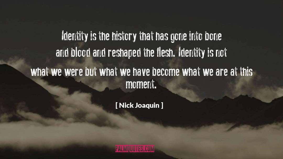 Nick Joaquin Quotes: Identity is the history that