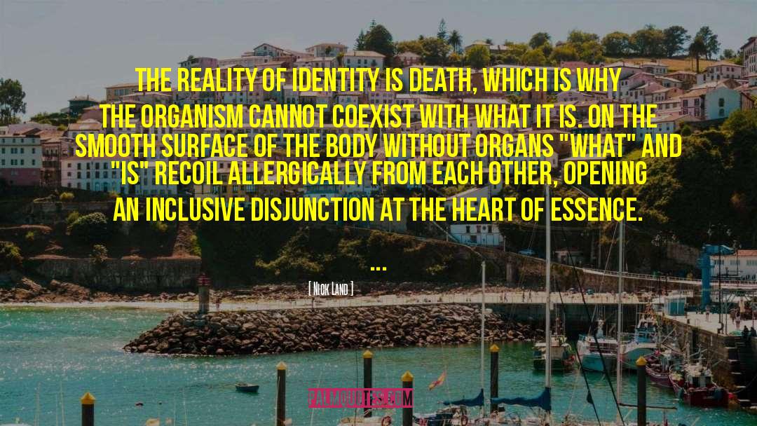Nick Land Quotes: The reality of identity is