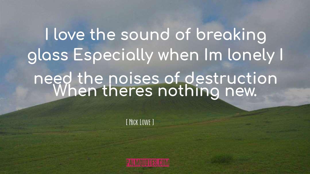 Nick Lowe Quotes: I love the sound of