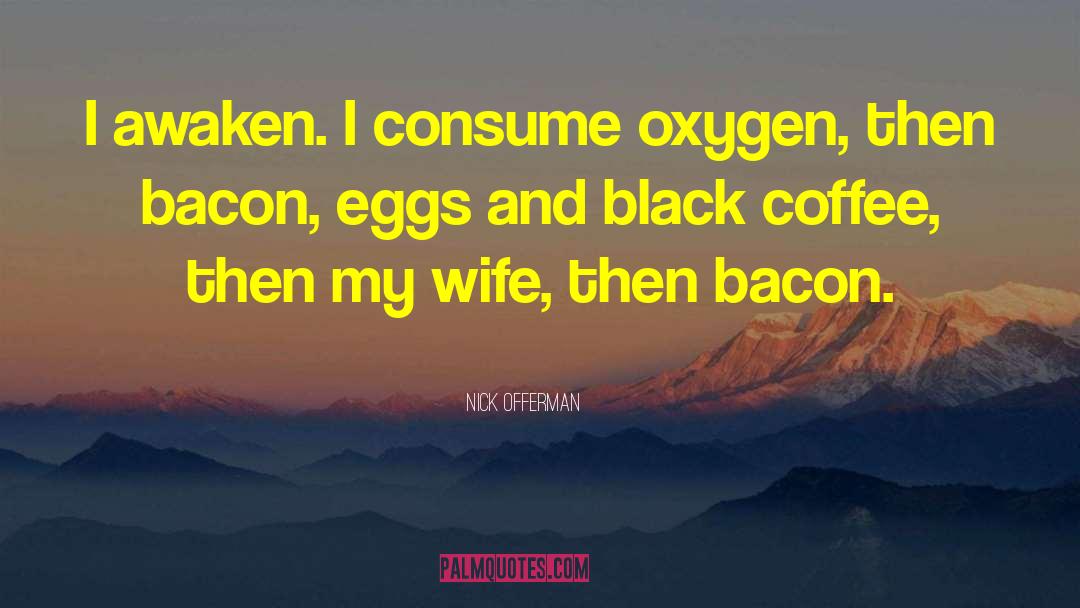 Nick Offerman Quotes: I awaken. I consume oxygen,
