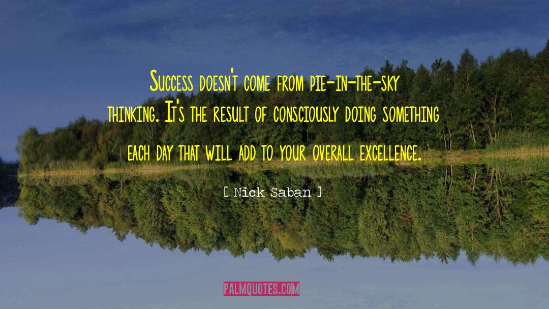 Nick Saban Quotes: Success doesn't come from pie-in-the-sky