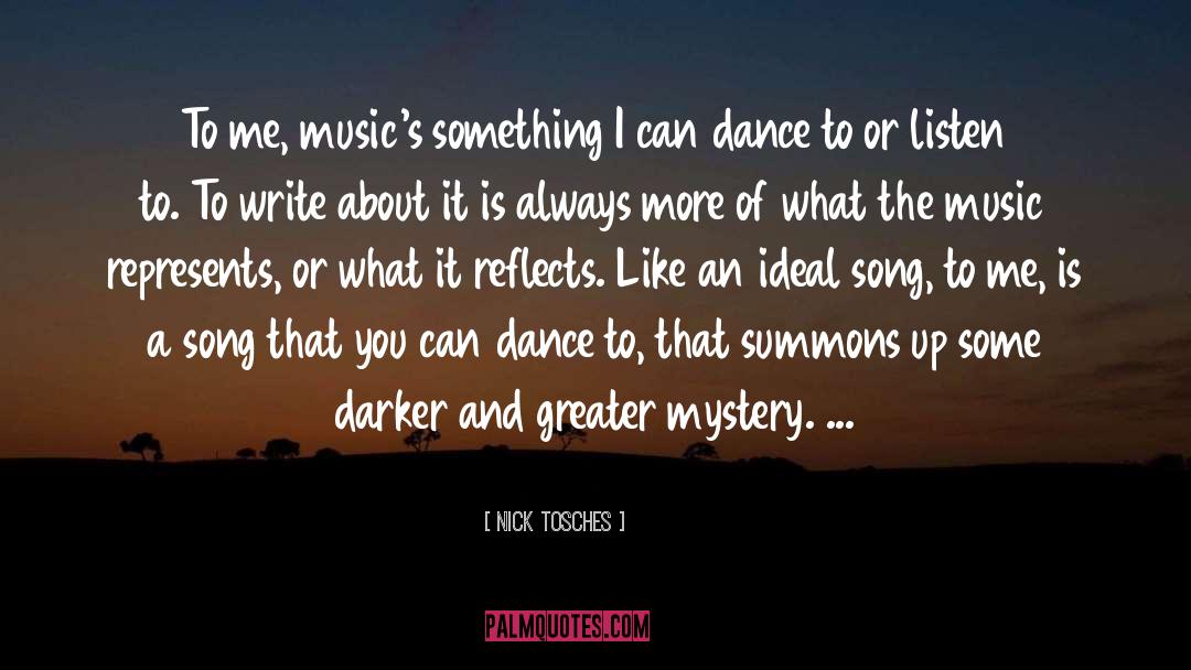 Nick Tosches Quotes: To me, music's something I