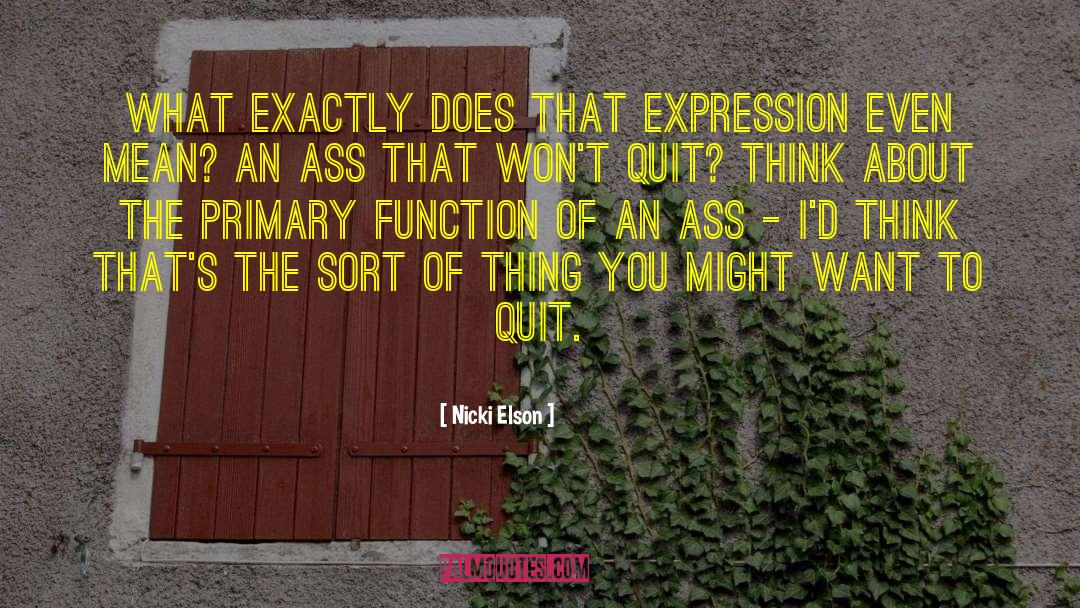 Nicki Elson Quotes: What exactly does that expression