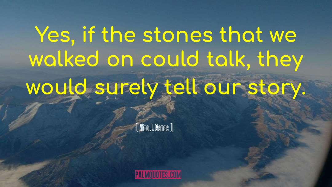 Nico J. Genes Quotes: Yes, if the stones that