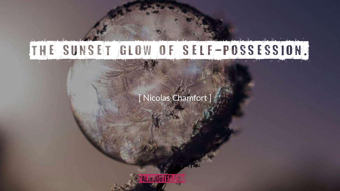 Nicolas Chamfort Quotes: The sunset glow of self-possession.