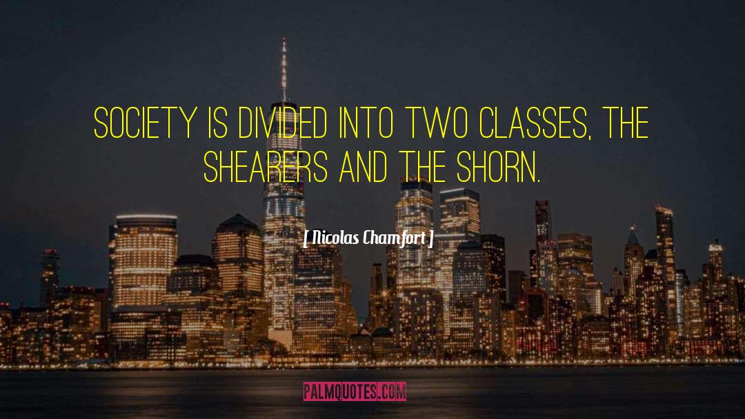 Nicolas Chamfort Quotes: Society is divided into two