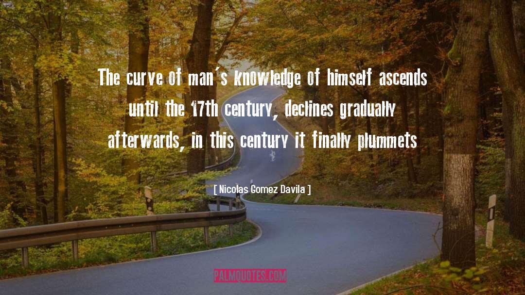 Nicolas Gomez Davila Quotes: The curve of man's knowledge