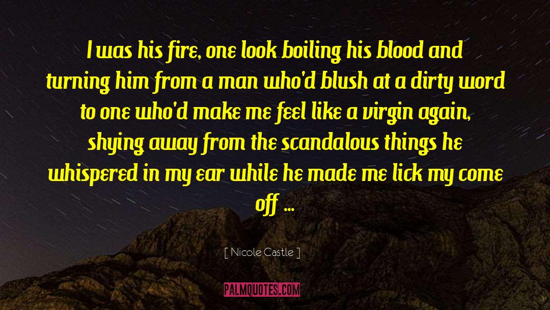 Nicole Castle Quotes: I was his fire, one