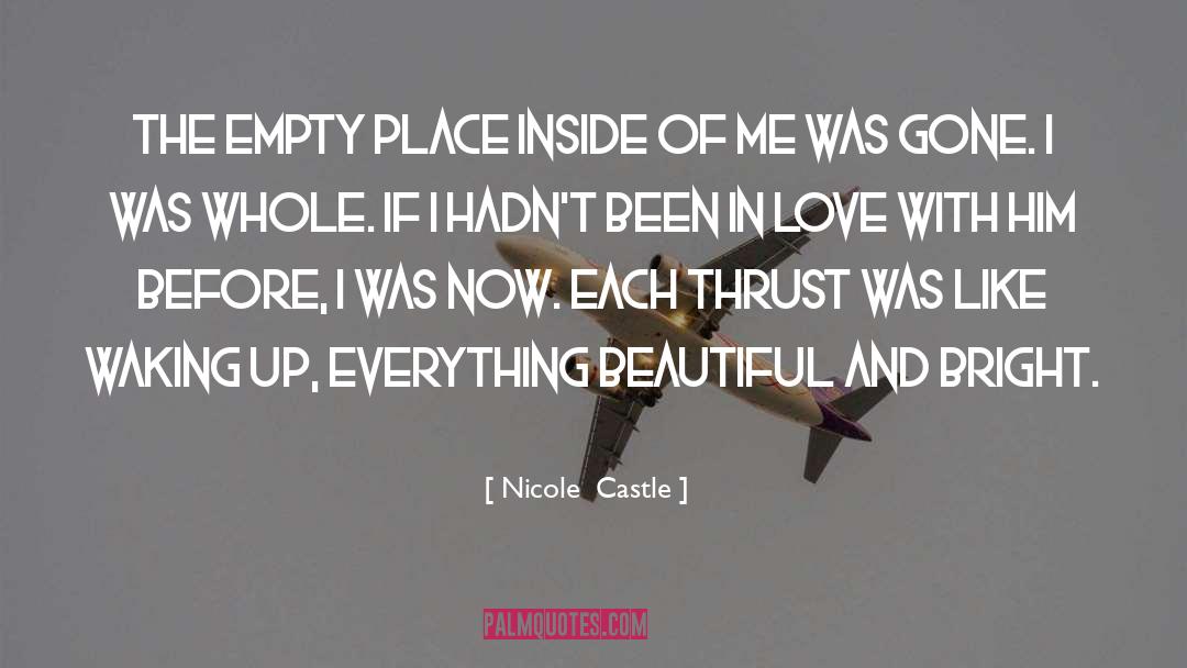 Nicole Castle Quotes: The empty place inside of