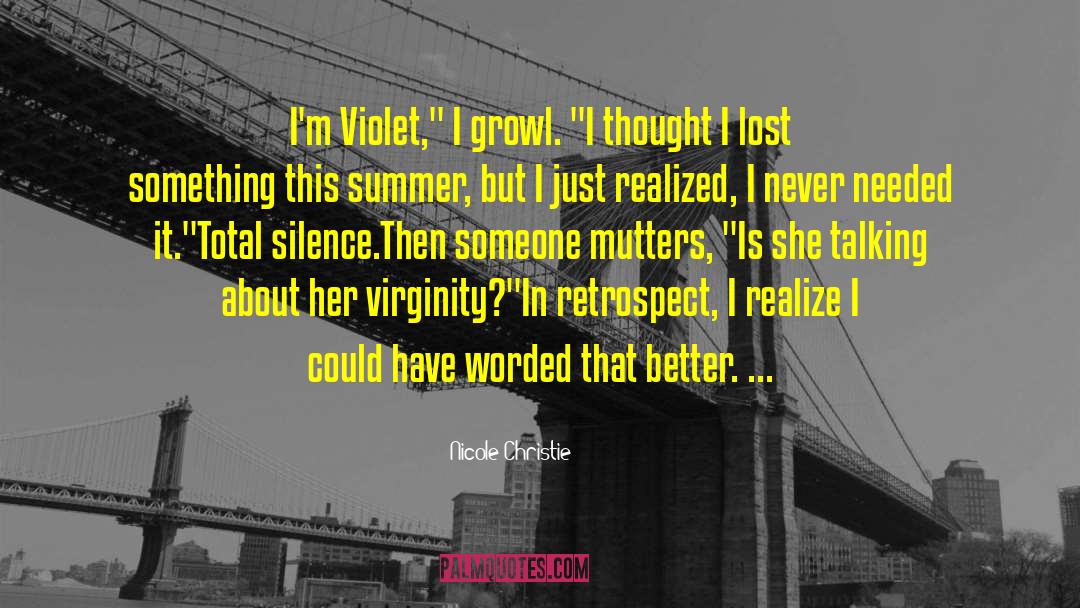 Nicole Christie Quotes: I'm Violet,