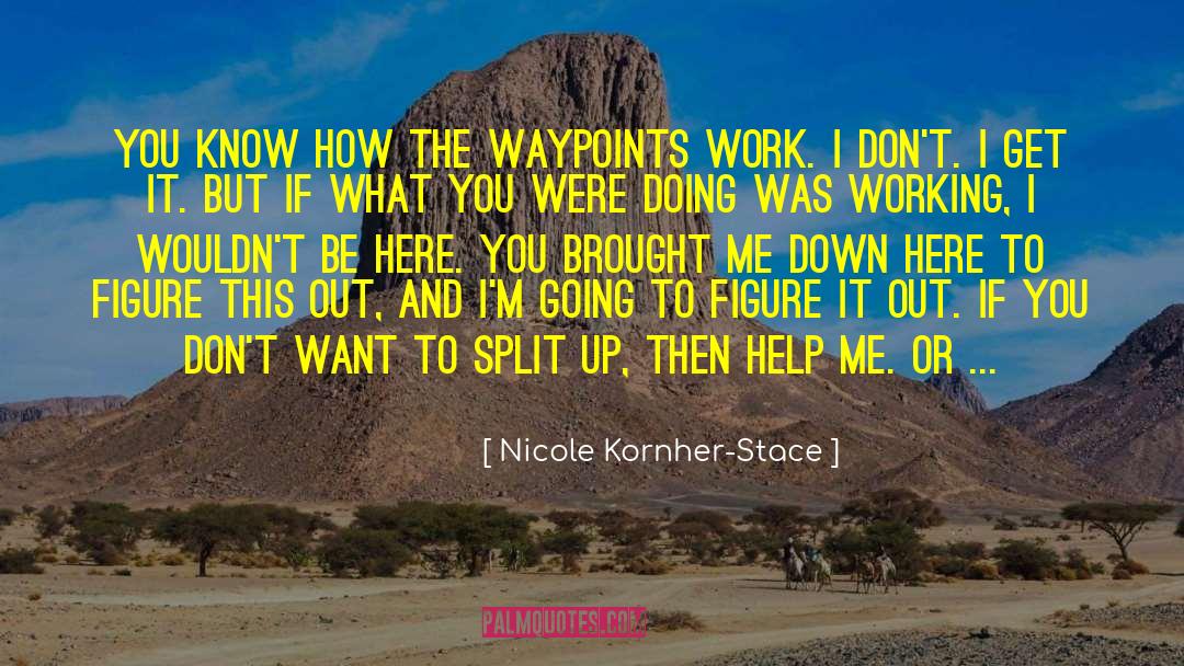 Nicole Kornher-Stace Quotes: You know how the waypoints
