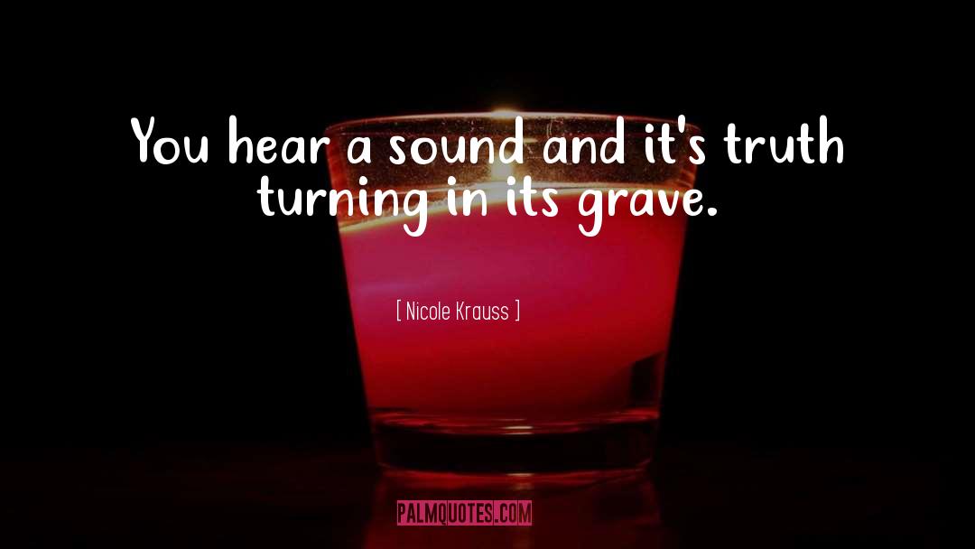 Nicole Krauss Quotes: You hear a sound and
