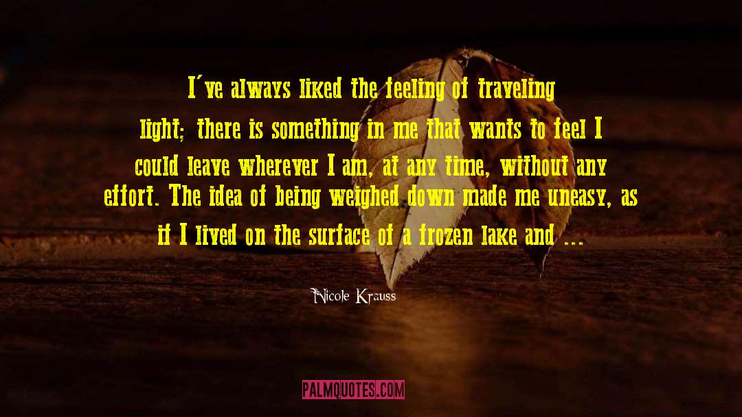 Nicole Krauss Quotes: I've always liked the feeling