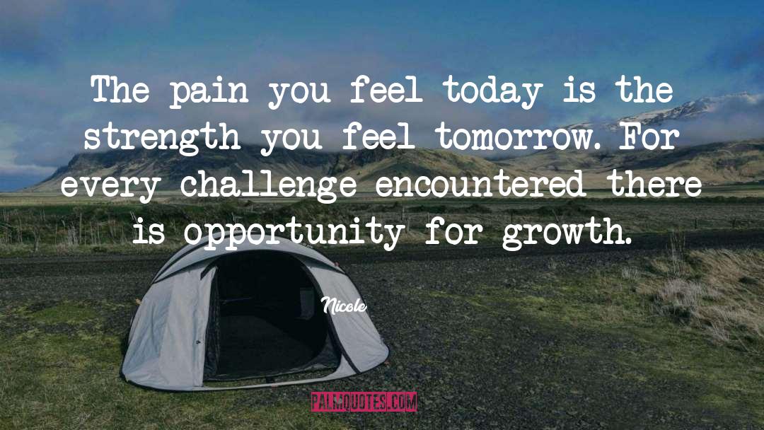 Nicole Quotes: The pain you feel today
