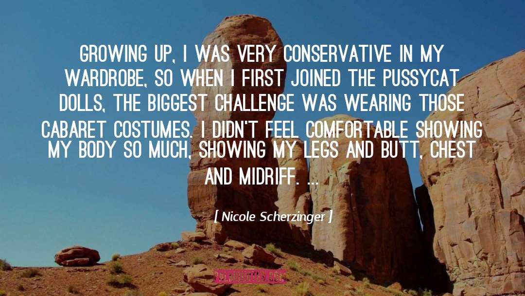 Nicole Scherzinger Quotes: Growing up, I was very