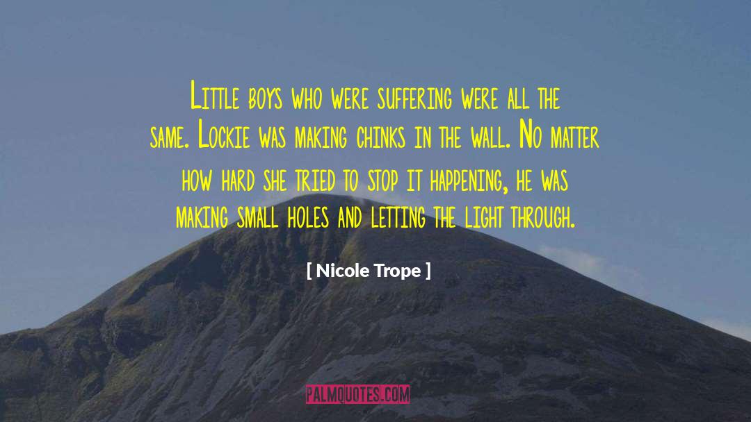 Nicole Trope Quotes: Little boys who were suffering