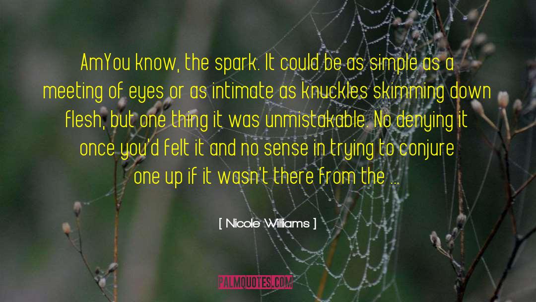 Nicole Williams Quotes: AmYou know, the spark. It