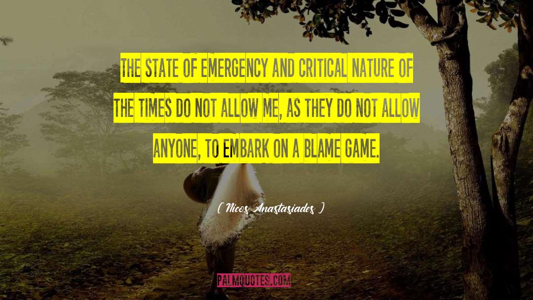 Nicos Anastasiades Quotes: The state of emergency and