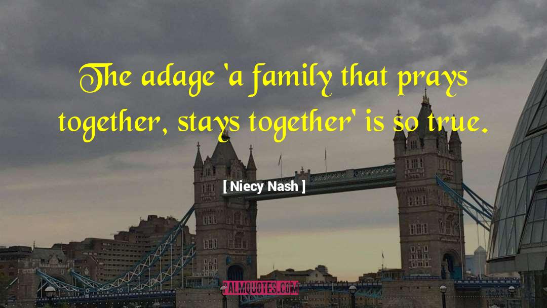 Niecy Nash Quotes: The adage 'a family that