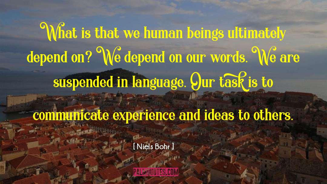 Niels Bohr Quotes: What is that we human