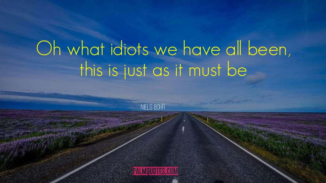 Niels Bohr Quotes: Oh what idiots we have