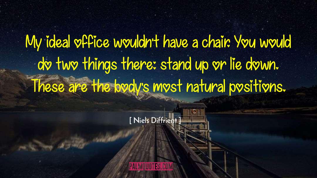 Niels Diffrient Quotes: My ideal office wouldn't have