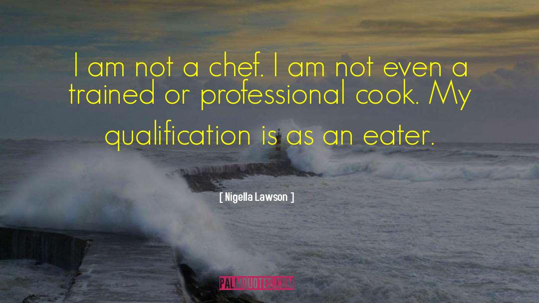 Nigella Lawson Quotes: I am not a chef.