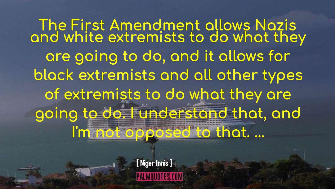 Niger Innis Quotes: The First Amendment allows Nazis