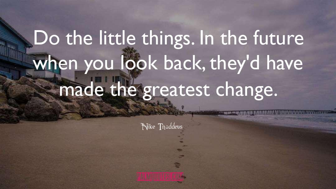Nike Thaddeus Quotes: Do the little things. In