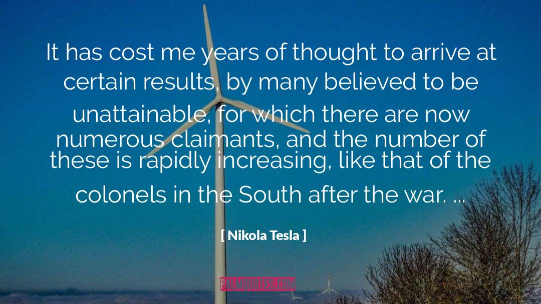 Nikola Tesla Quotes: It has cost me years