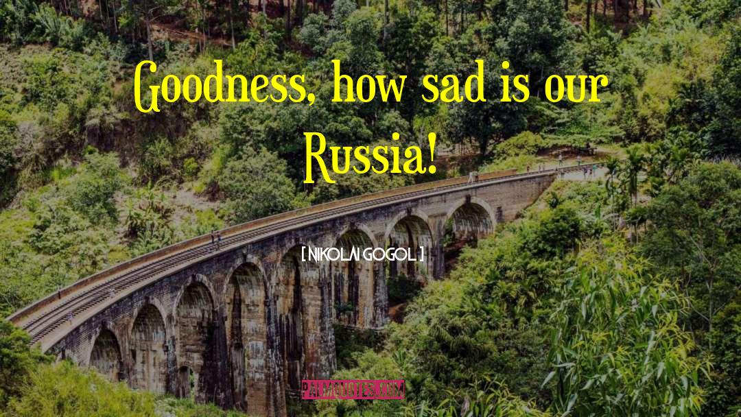 Nikolai Gogol Quotes: Goodness, how sad is our