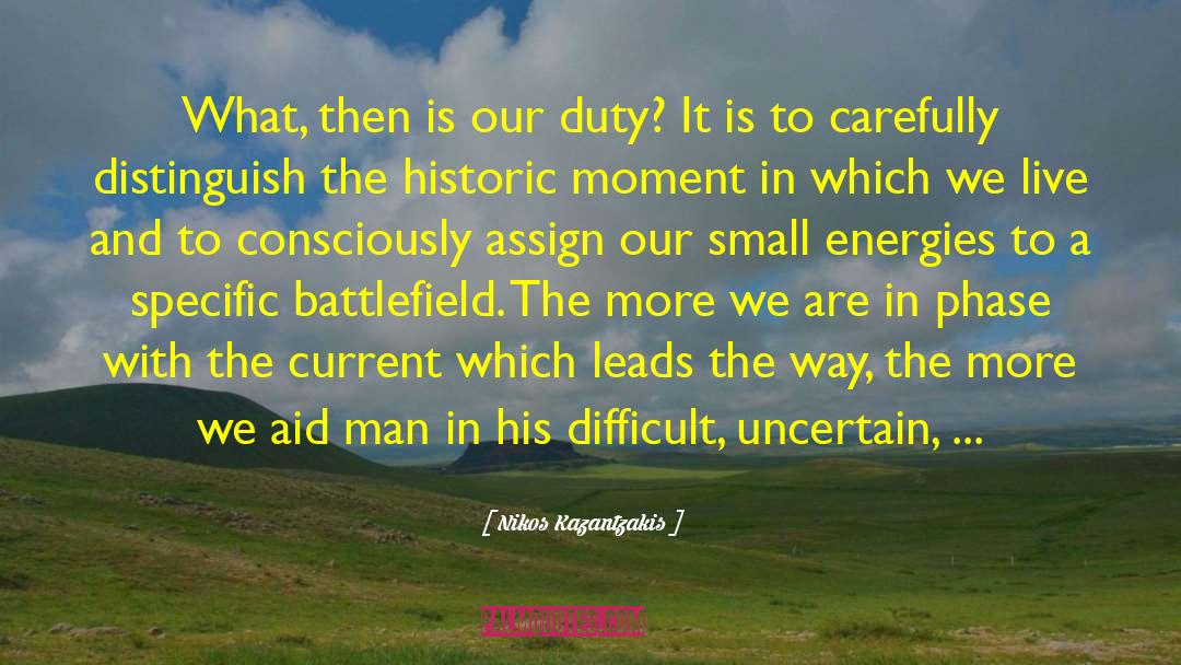 Nikos Kazantzakis Quotes: What, then is our duty?