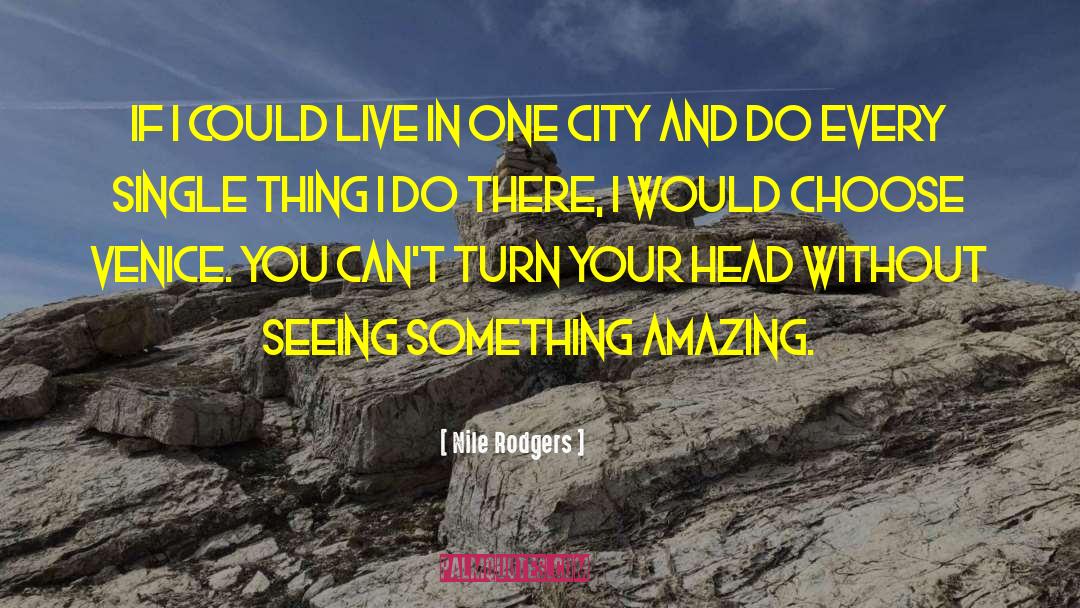 Nile Rodgers Quotes: If I could live in